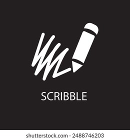Líneas dibujadas a mano a mano en lápiz. Frotis de carbón. Elemento de diseño de logotipo de Vector