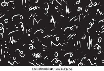  scribble line white color brush abstract geometry background. vector illustration design