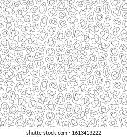 Scribble lines seamless surface pattern. Scrawl doodle print. Freehand linear texture. Modern sketch background. Handdrawn amorphous outlines wallpaper. Vector grunge abstract graphic