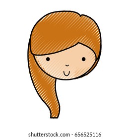 scribble little girl face