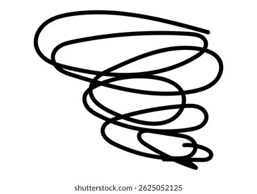 Scribble aus schwarzen Pinselstrichen