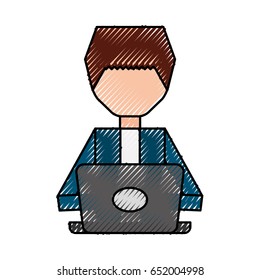 scribble man faceless cartoon
