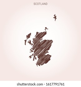 Scribble Map of Scotland Design Template