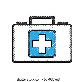 scribble medical bag cartoon