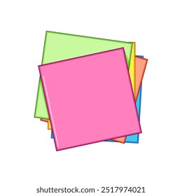 notas de lembrete, lista de mensagens, esboço rascunho memorando papel sinal. símbolo isolado ilustração vetorial