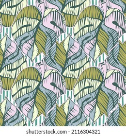 La monastera esgrimida deja un patrón tropical sin costuras. Papel de paredes sin fin de hojas de palma de bordado. La exótica jungla hawaiana. Fondo del bosque lluvioso. Diseño para tela, impresión textil, envoltura, cubierta