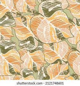 Scribble monstera leaves tropical seamless pattern. Embroidery palm leaf endless wallpaper. Exotic hawaiian jungle backdrop. Rainforest background. Design for fabric , textile print, wrapping, cover