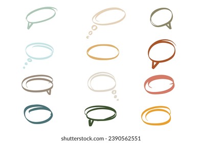 Scribble ovals and bubbles. Highlight circle frames text