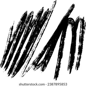 Scribble paintbrush stroke. Abstract artistic shape and spot drawn by hand. Textural grunge brushstroke.