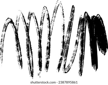 Golpe de pincel esgrimido. Forma artística abstracta y punto dibujado a mano. Pinceles de grifo textural.