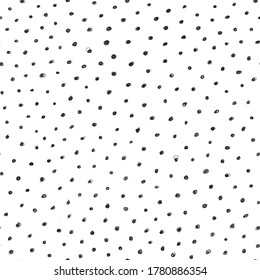 Scribble pattern. Seamless dots background. Black and white hand drawn illustration. Created on a tablet