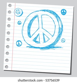 Scribble peace sign