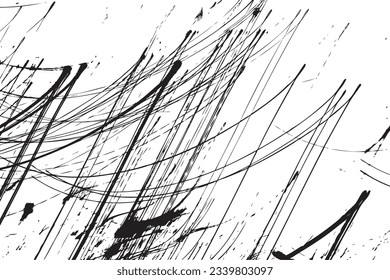 Scribble with pen or pencil strokes brush. Hand drawn with chaotic randomized abstract black white patterns scratches. Doodle for covers, posters and cards. Vector.