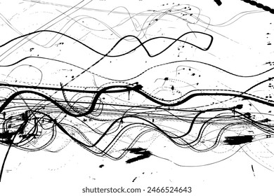 Scribble pen or pencil strokes brush. Drawn chaotic randomized abstract black white patterns scratches. Random doodle covers, posters and cards. Black charcoal pencil sketch textures Vector.