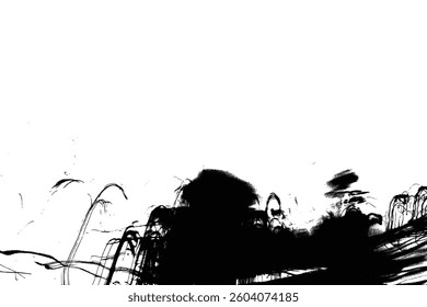 Scribble with pen or pencil strokes brush. Hand drawn with chaotic randomized abstract black white patterns scratches. Various doodles for covers, posters and cards. Vector.
