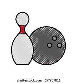 scribble pin and ball cartoon