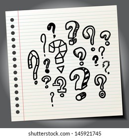 Scribble question marks