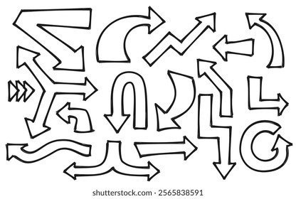 Scribble Raw Hand Drawing Random Arrow