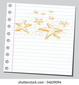 Scribble sea stars