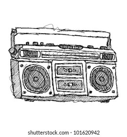 scribble series - boombox