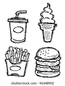 scribble series - junk food