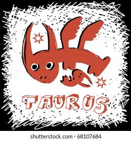 scribble sign of the zodiac taurus