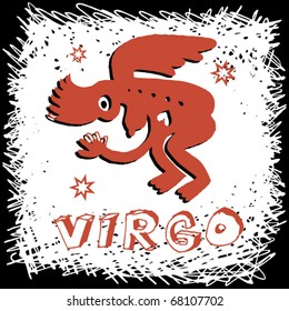 scribble sign of the zodiac virgo