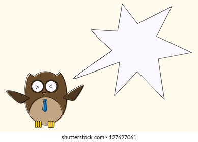 scribble sketch of angry owl