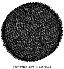 Scribble sketch circle. Sketchy circular shape