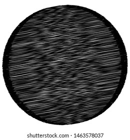 Scribble sketch circle. Sketchy circular shape