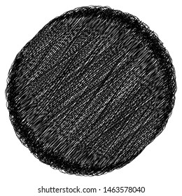 Scribble sketch circle. Sketchy circular shape