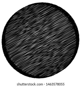 Scribble sketch circle. Sketchy circular shape