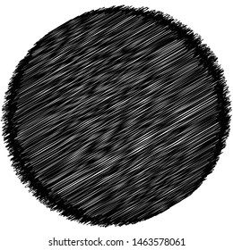 Scribble sketch circle. Sketchy circular shape