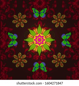 Scribble, sketch, doodle. Abstract seamless pattern for wallpaper, clothes, boys, girls. Butterfly pattern. Vector.