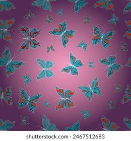 Scribble, sketch, doodle. Abstract seamless pattern for wallpaper, clothes, boys, girls. Butterfly pattern. Vector.