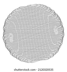 Scribble, sketchy doodle circles with hand drawn, drawing effect