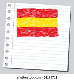 Scribble Spanish flag
