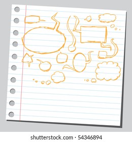 Scribble speech bubbles