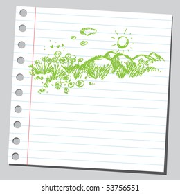 Scribble spring meadow