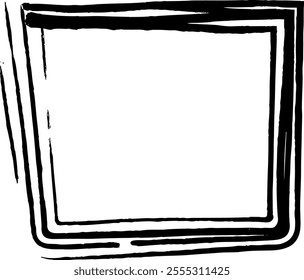 Scribble Square Frame Vector Illustration