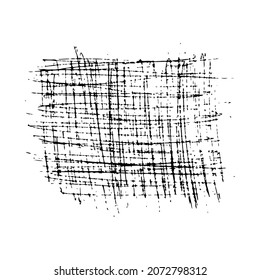 Scribble square shape. Hand drawn pencil line, cross hatching brush stroke, doodle ink pen scribble shape. Ink pen scratch