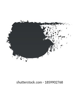 scribble stain shape abstract black paint vector illustration
