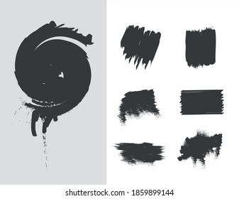 Schreib-Flecken handgezeichnet Pinselstriche Symbole Vektorgrafik