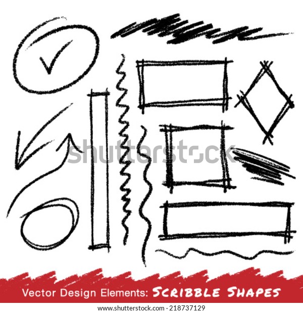 Scribble Stains Hand drawn in pencil , vector
logo design element