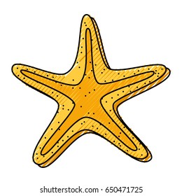 scribble starfish cartoon