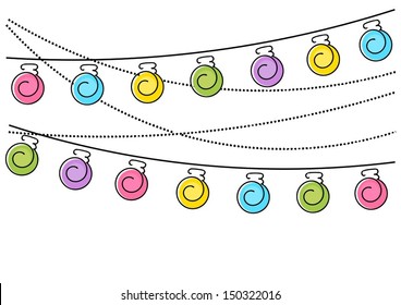 scribble string of lights