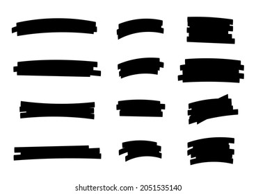 scribble stroke line black color, brush stroke doodle for markers, stripe marker line black hand drawn, vector