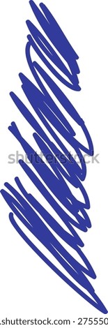 Scribble stroke with loose hand-drawn lines forming a dynamic slanted shape. Symbol of spontaneity, creativity, and messy energy for notes or abstract accent. Cartoon vector illustration.