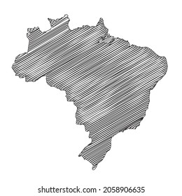 Diseño de mapas de Brasil con estilo de grifo. Ilustración vectorial