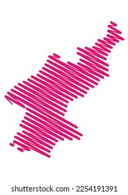 Mapa De Estilo Crítico De Corea Del Norte
